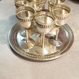 Servant eggcups metal silveré