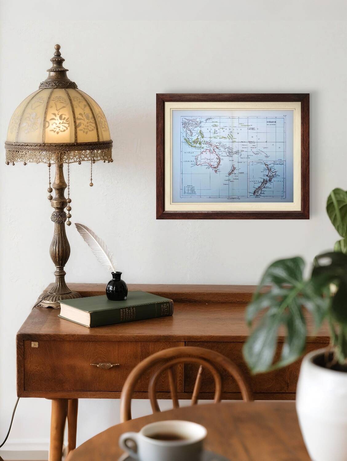 Oceania, Vintage Map, 1887, Authentic.