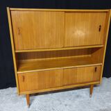 Scandinavian teak bookcase sideboard from the 60s