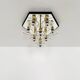 1980s Bicolor Glass Flush Chandelier by F. Fabbian