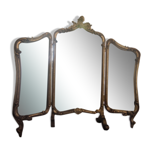 Miroir triptyque de table style