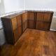 Modular corner library Oscar from the 1960s with sliding doors.