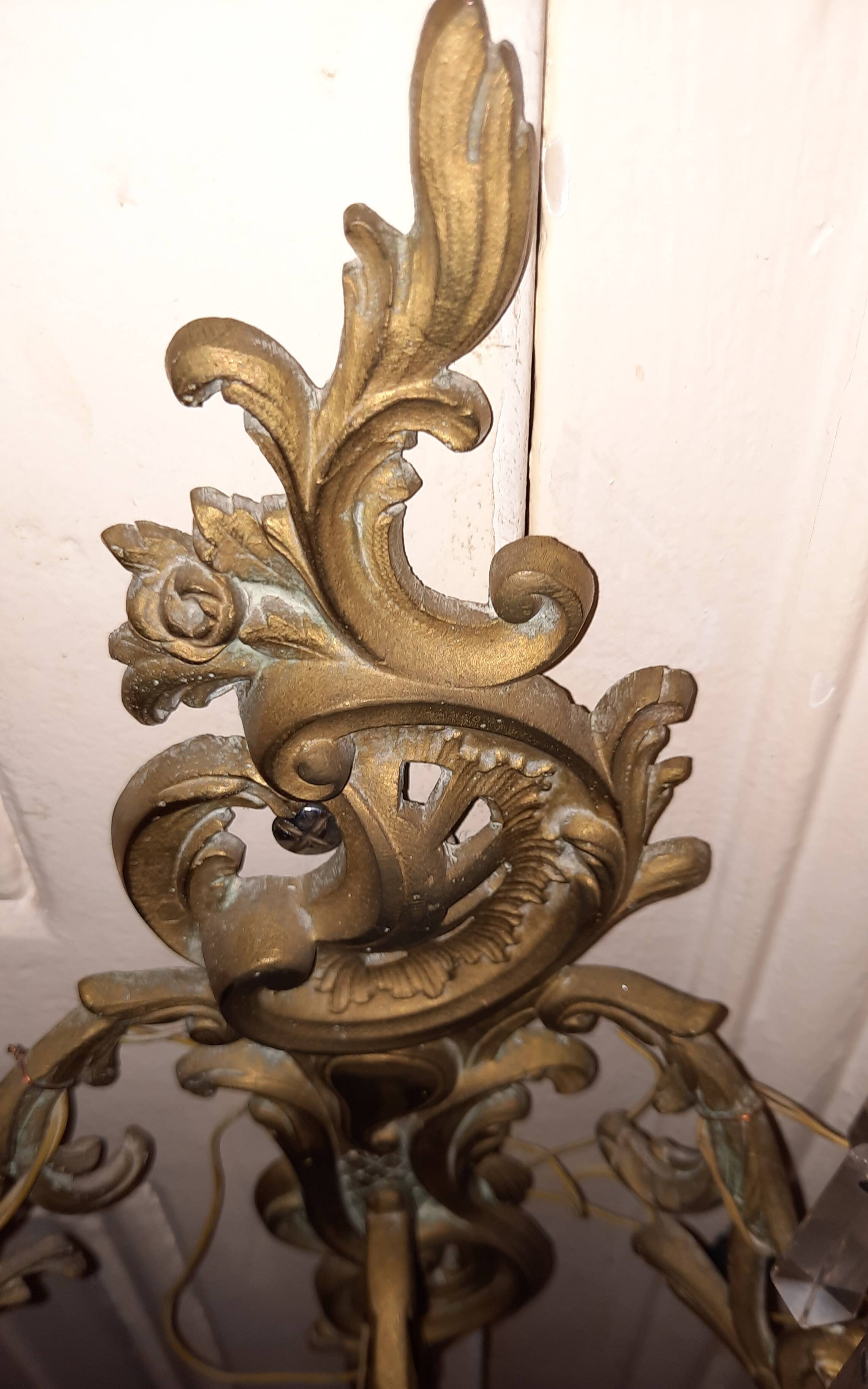 Pair of 3-light wall lamps