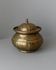 Vintage gold-toned brass box with lid, handmade in Italy (1950s) – elegant storage for biscuits or jewelry