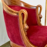 Empire-style armchair with swan necks