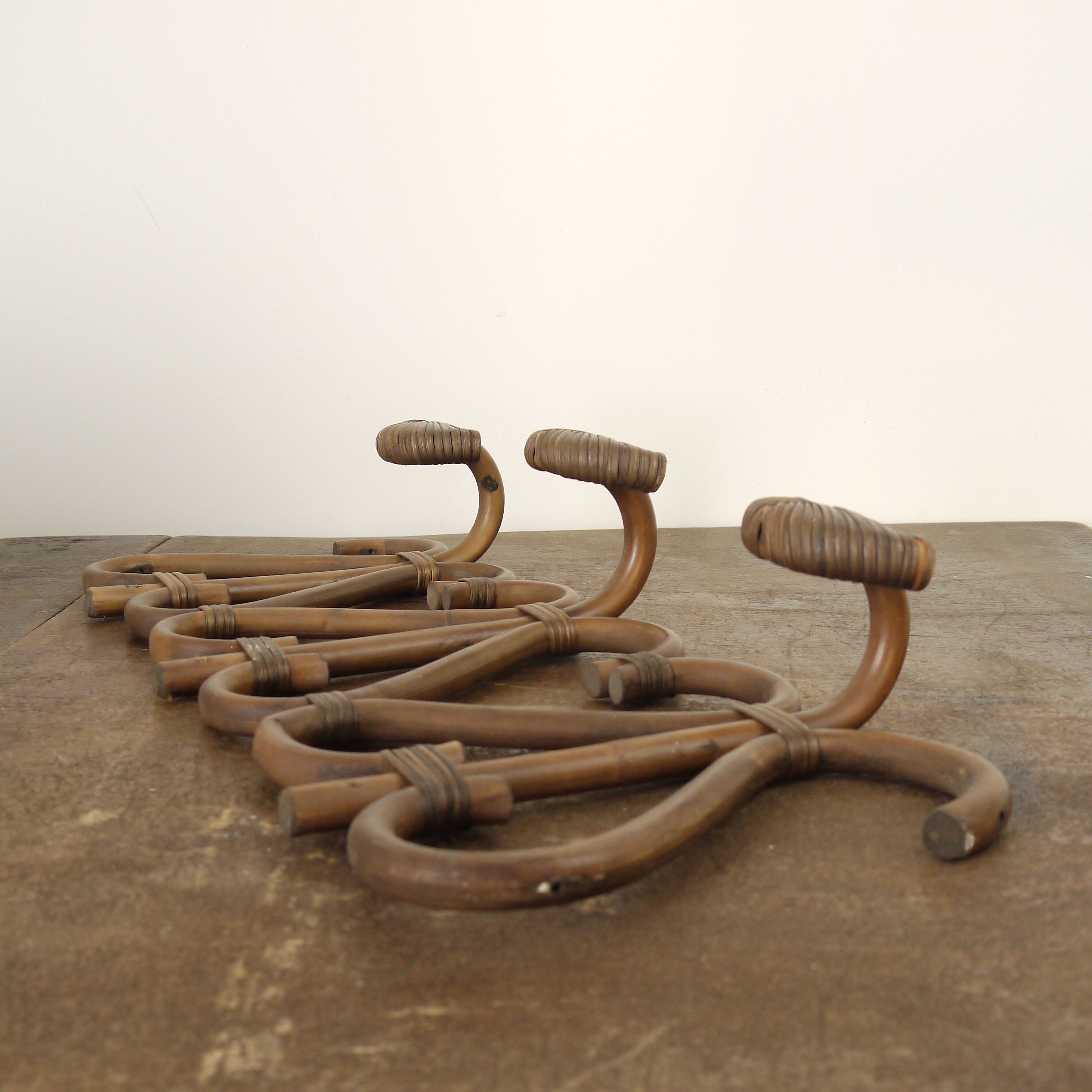 Rattan coat hanger