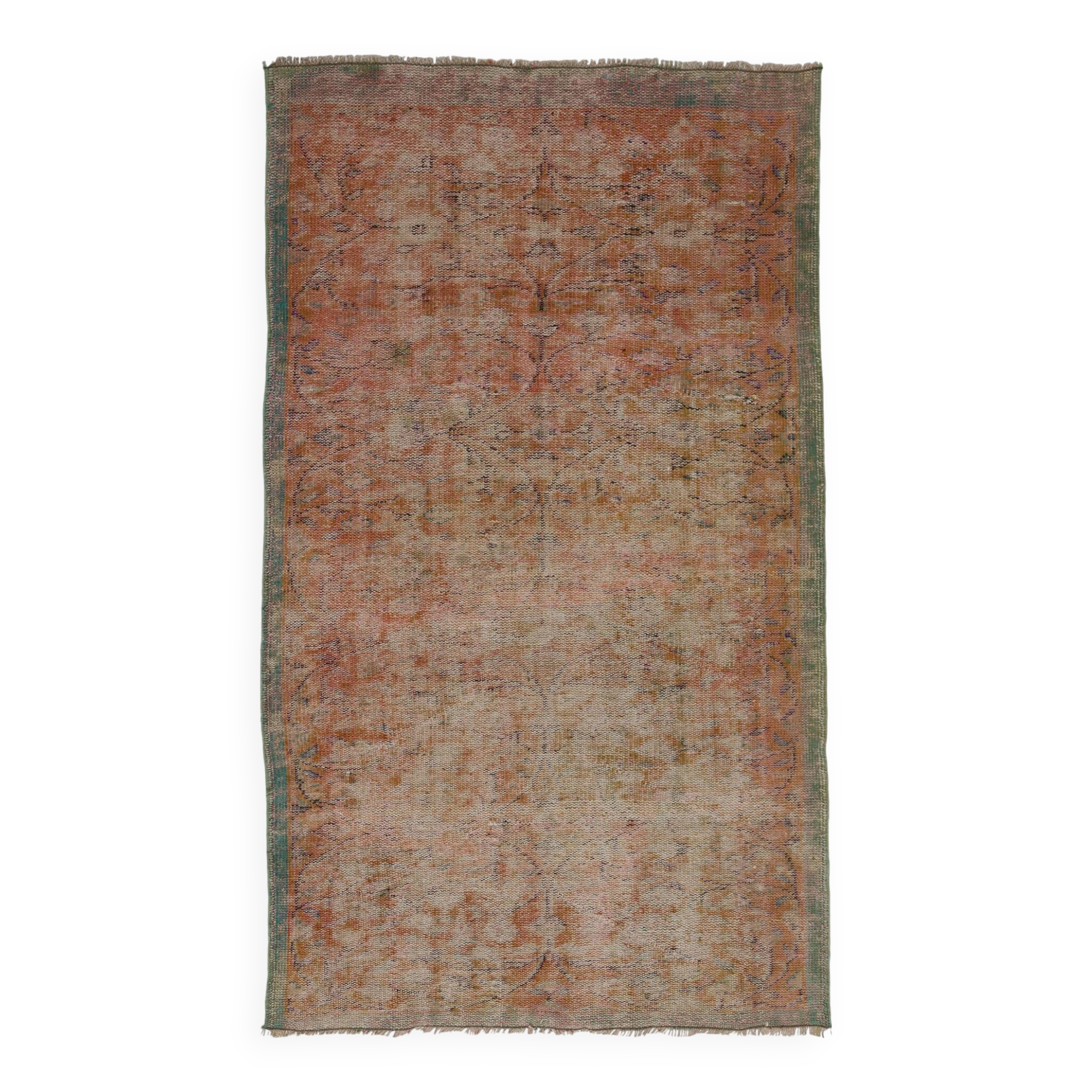 Turkish Anatolian Handmade Vintage Area Rug 200 cm x 100 cm