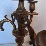 Pair of bronze candlesticks