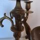 Pair of bronze candlesticks
