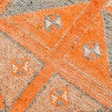 3x12 Rug For Laundry Orange Turkish Vintage Runner Rug, 95x370Cm SK 22033
