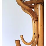 Porte-manteau perroquet en bambou vintage