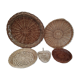 Set 5 wicker trays