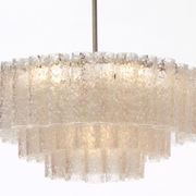German 1960s chandelier with 60 cristall glass tubes