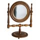Miroir décoratif brun milieu de siècle avec cadre en bois, Italie, 1960s
