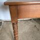 Solid wood desk table turned legs 100x52cm