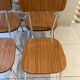 Set of 4 chairs formica imitation wood