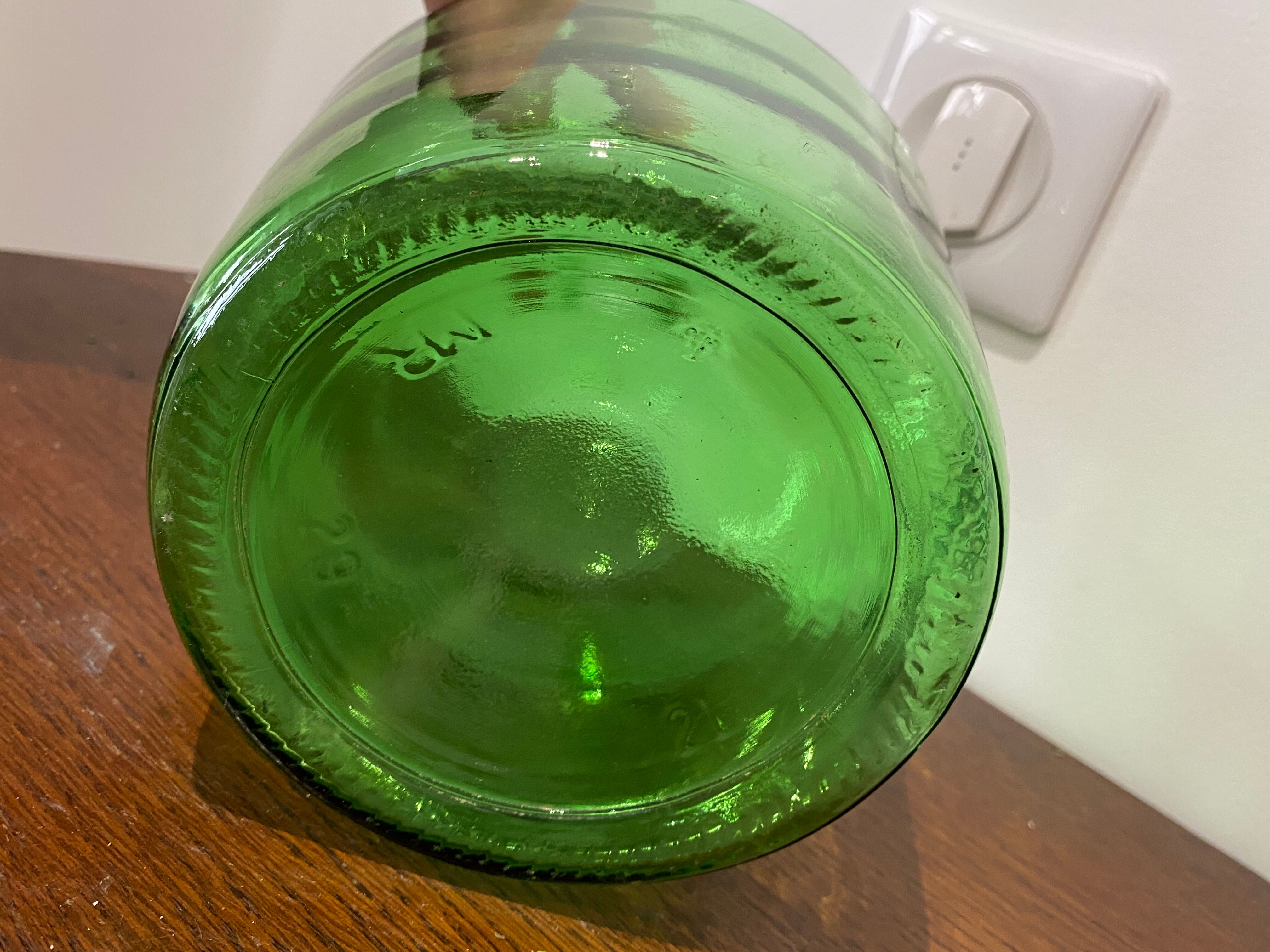 Demijohn in olive glass, 2L