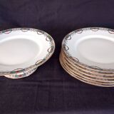 Limoges porcelain dessert service for 12 people, Jean Boyer and Nardon Lafarge (1920 - 1934)