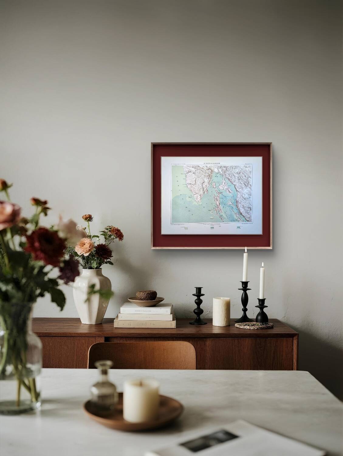 Kvarner Bay, Croatia. Original map printed in 1878.