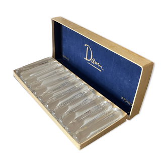 11 Daum crystal knife holder with its box