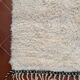 Traditional hand-woven white Berber rug, size 150 x 250 cm