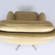 Vintage Finnish Leather Swivel Lounge Chair with Adjustable Recline, 1970s