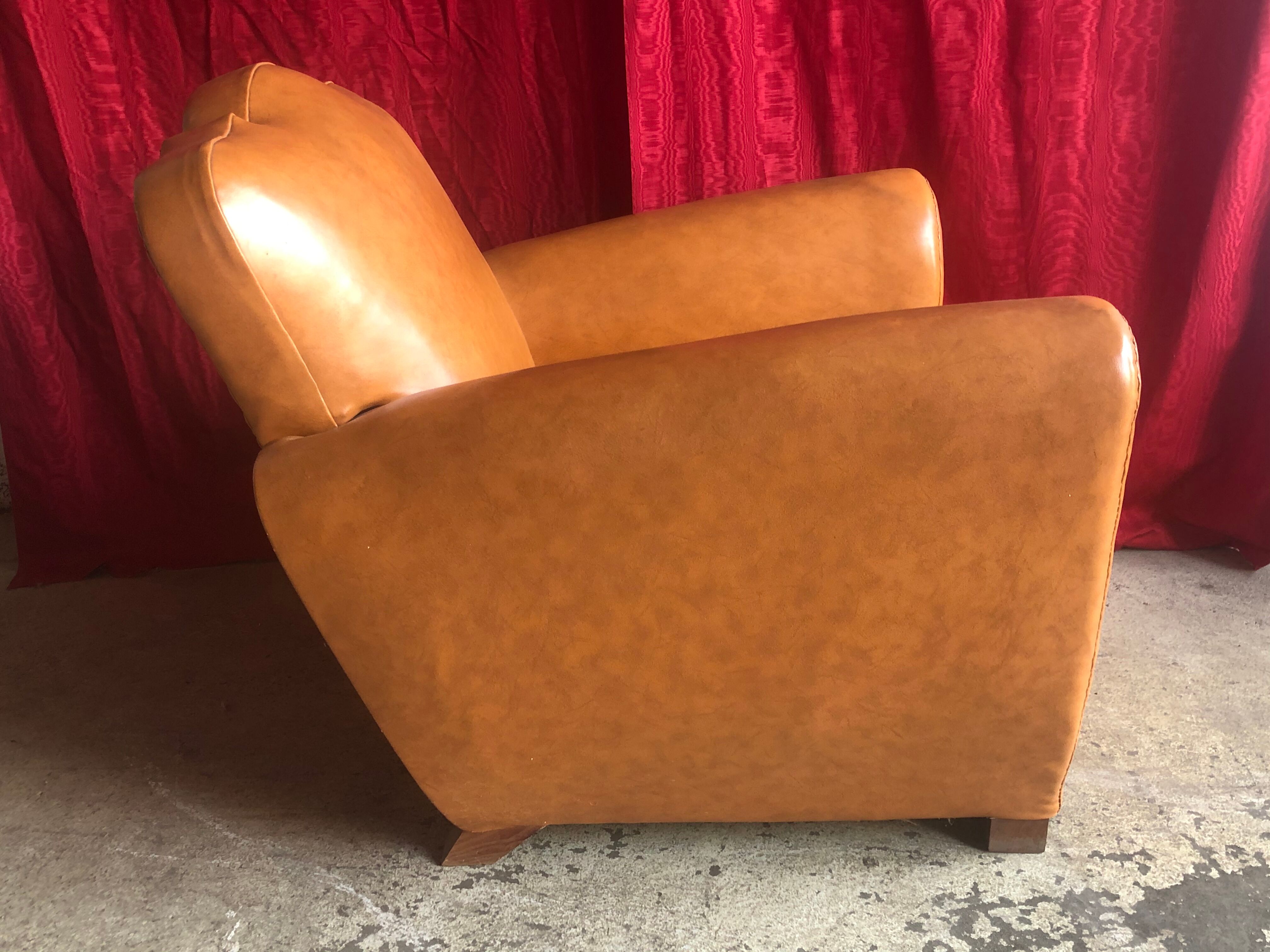 Pair of club armchairs