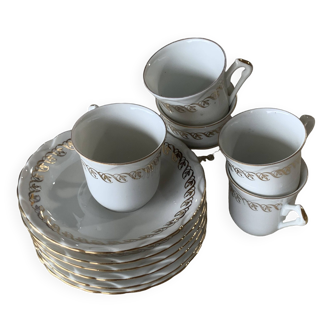 6 vintage porcelain cups