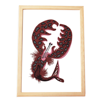 Lithographie originale Jean Lurçat «Ecrevisse de Guam»