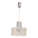 Very rare ice glass lamp produced by Egon Hillebrand, 1960 Germany.