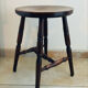 Tabouret quadripode rustique en bois des années 1970/80