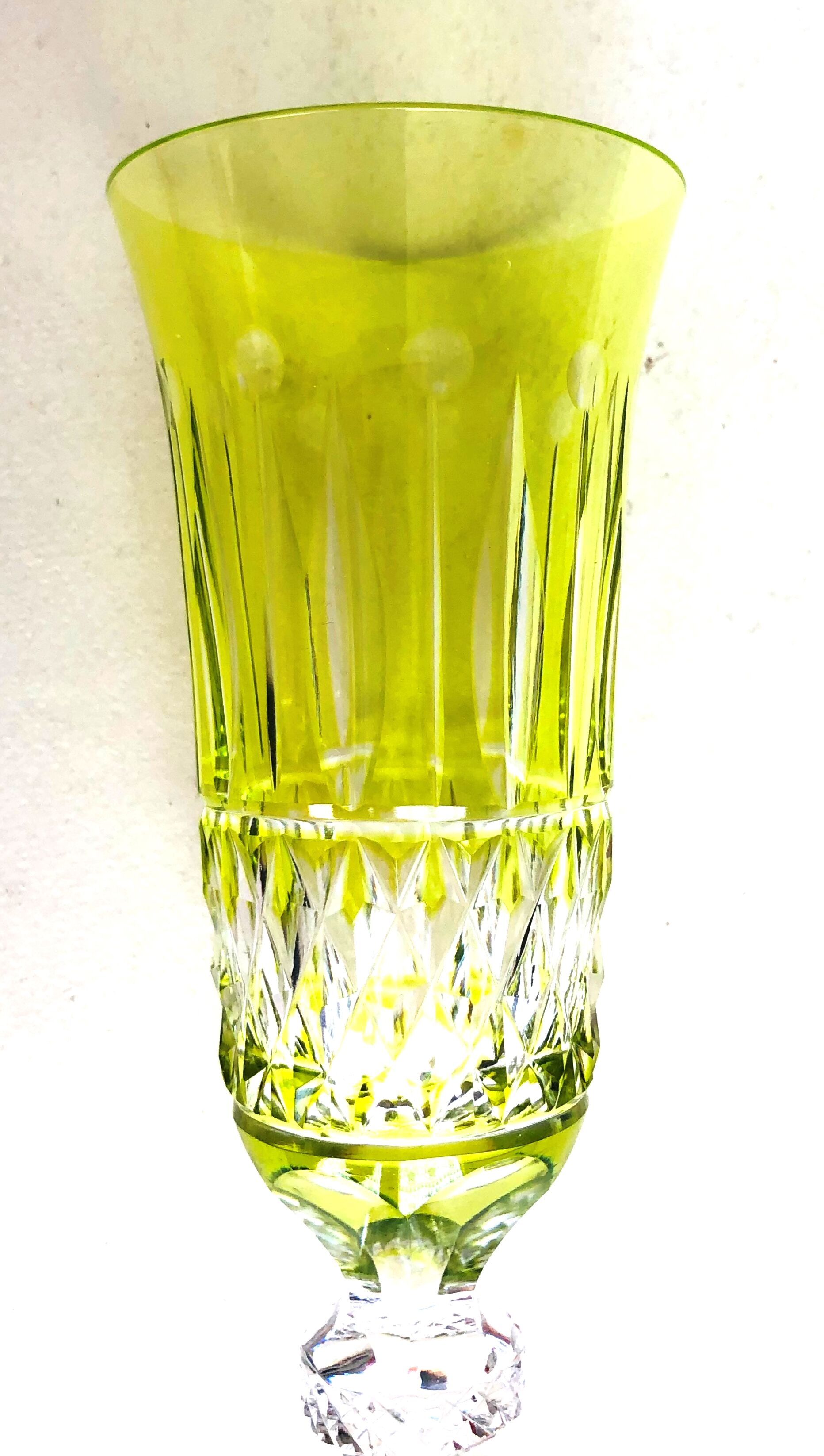 4 Champagne flutes in Lorraine crystal color