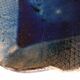 Vide poche Raku bleu indigo en céramique émaillée française