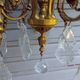 Antique gilded bronze and crystal chandelier with 5 lights / working condition l. gau?