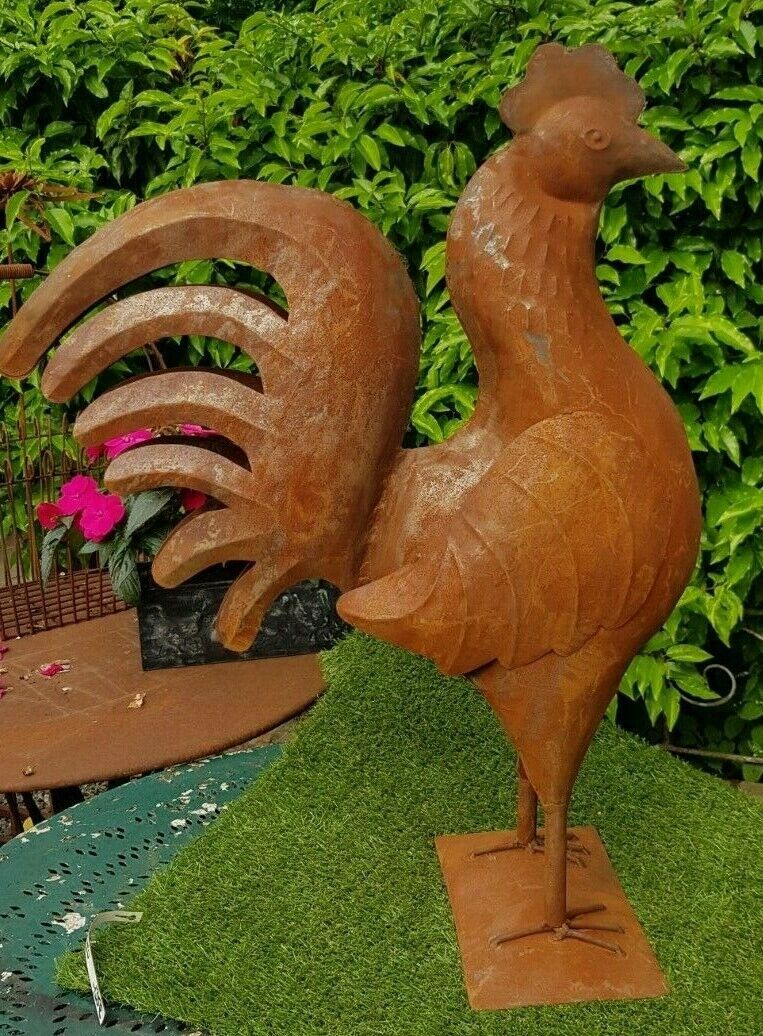 Sheet metal rooster, garden decoration