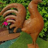 Sheet metal rooster, garden decoration