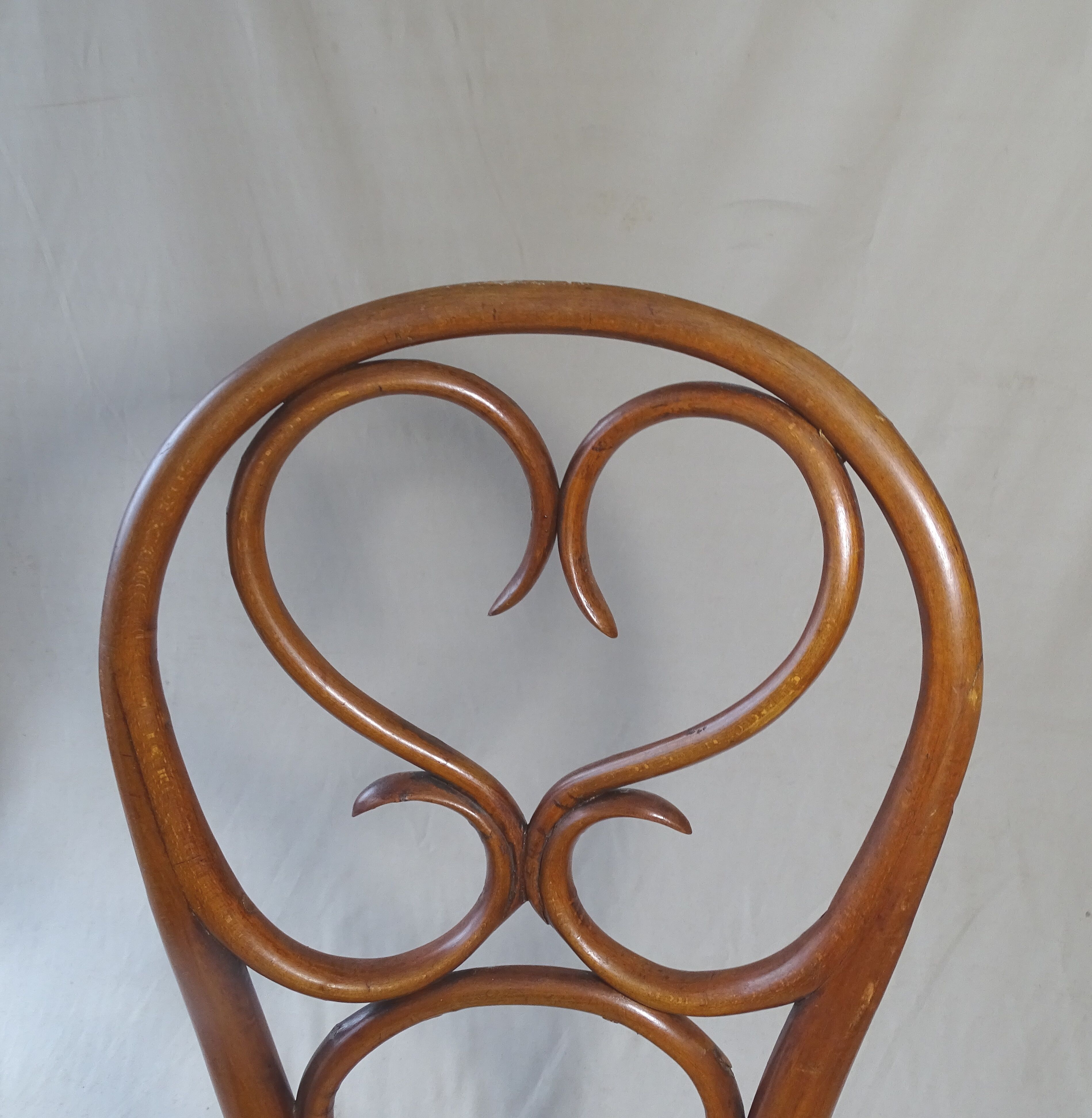 Fischel bistro chair Art Nouveau 1880 canne, wood-curved