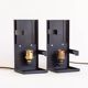 Pair of modernist metal wall lights with perspex diffuser, 1950s/1960s