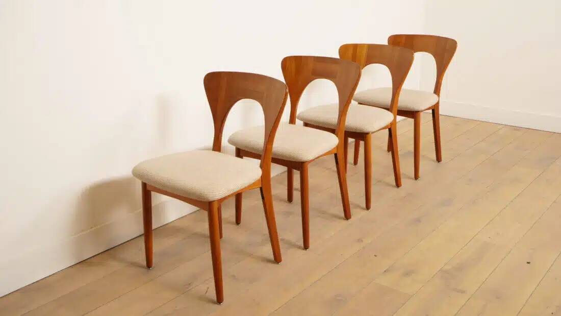 6 x dining chair | Koefoeds Hornslets | Niels Koefoed | Model Peter | Teak