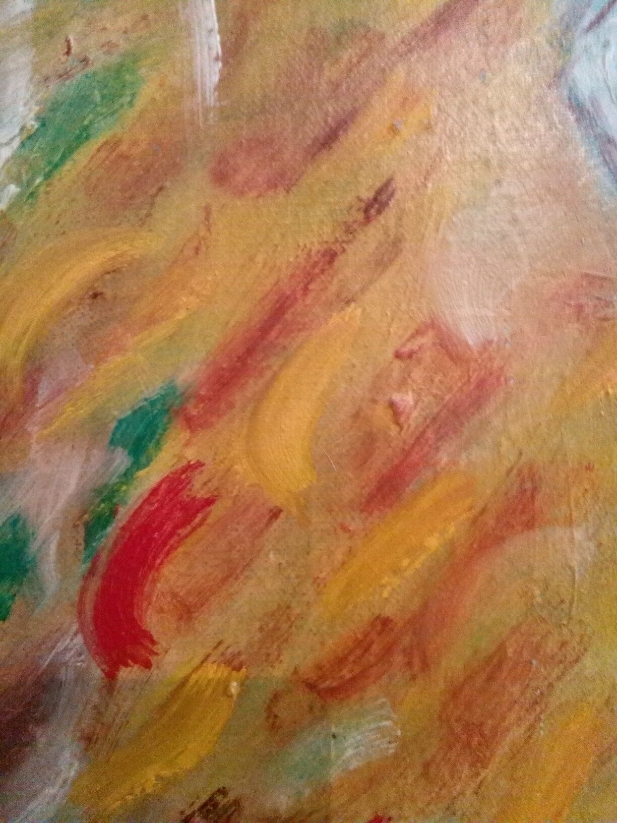 Painting of woman portrait in oil