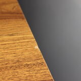 able to eat vintage round in formica imitation teak, with hidden extension, Scandinavian style