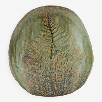 Fern vase in glazed stoneware by Chrislaine Bodin