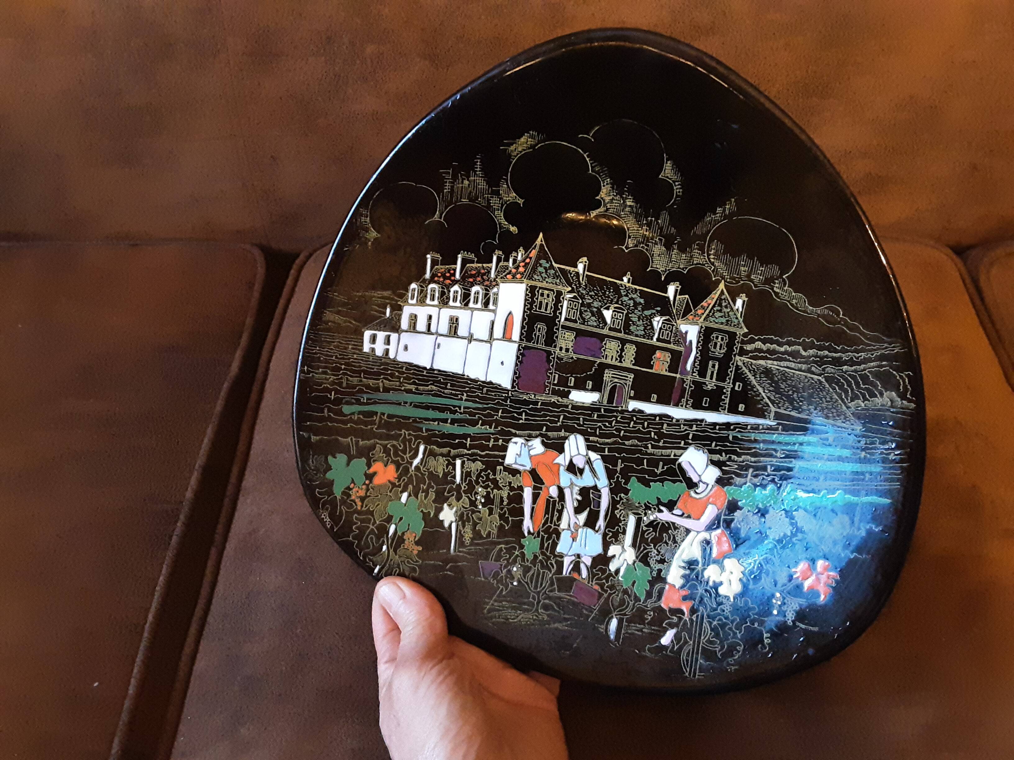 Assiette Longwy décorative