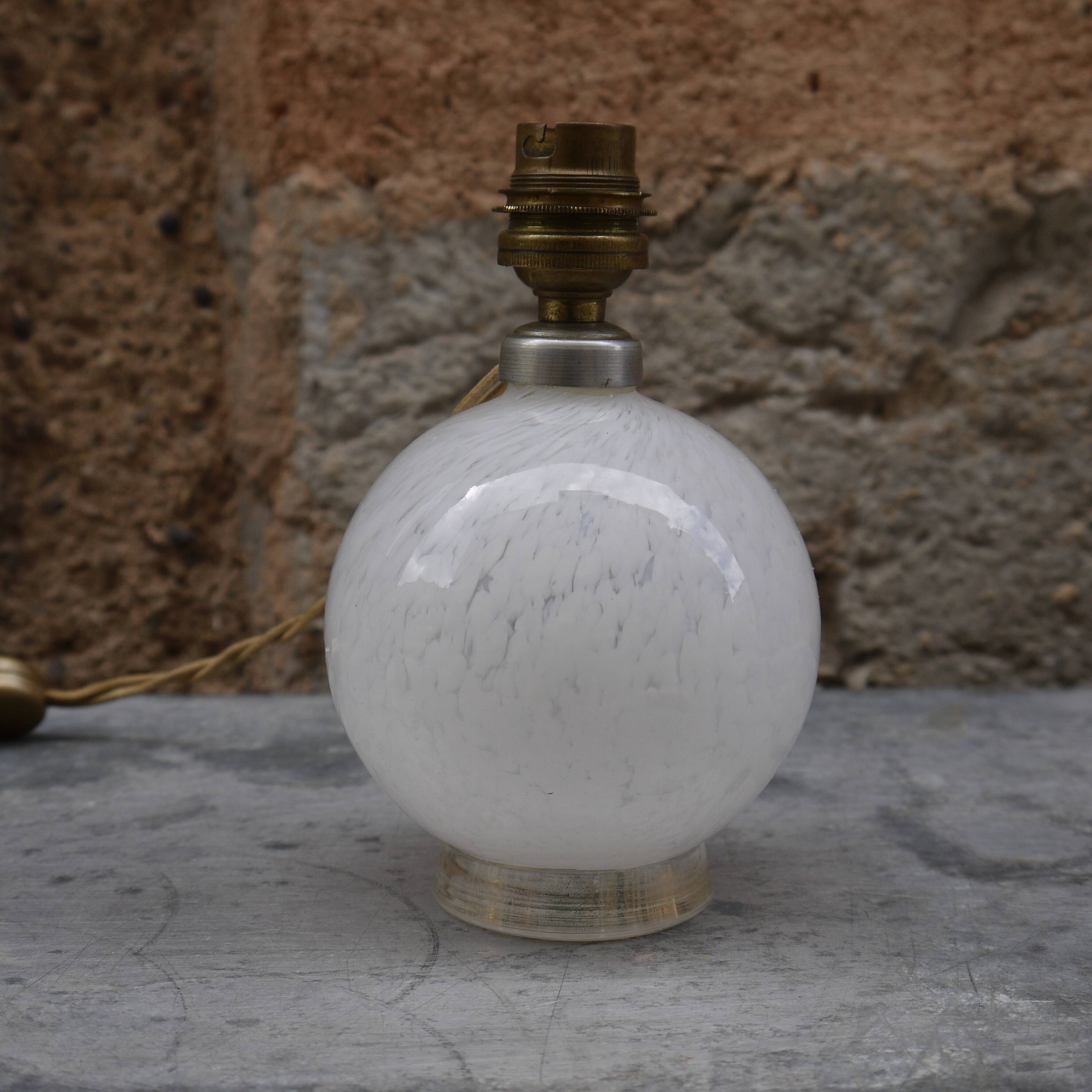 Clichy glass lamp foot