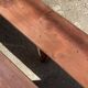 Pair of solid wood farmhouse benches 250cm for rustic farmhouse table 1950