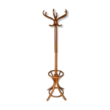 Coat rack swivel parrot Baumann bistro style 1960 curved wood