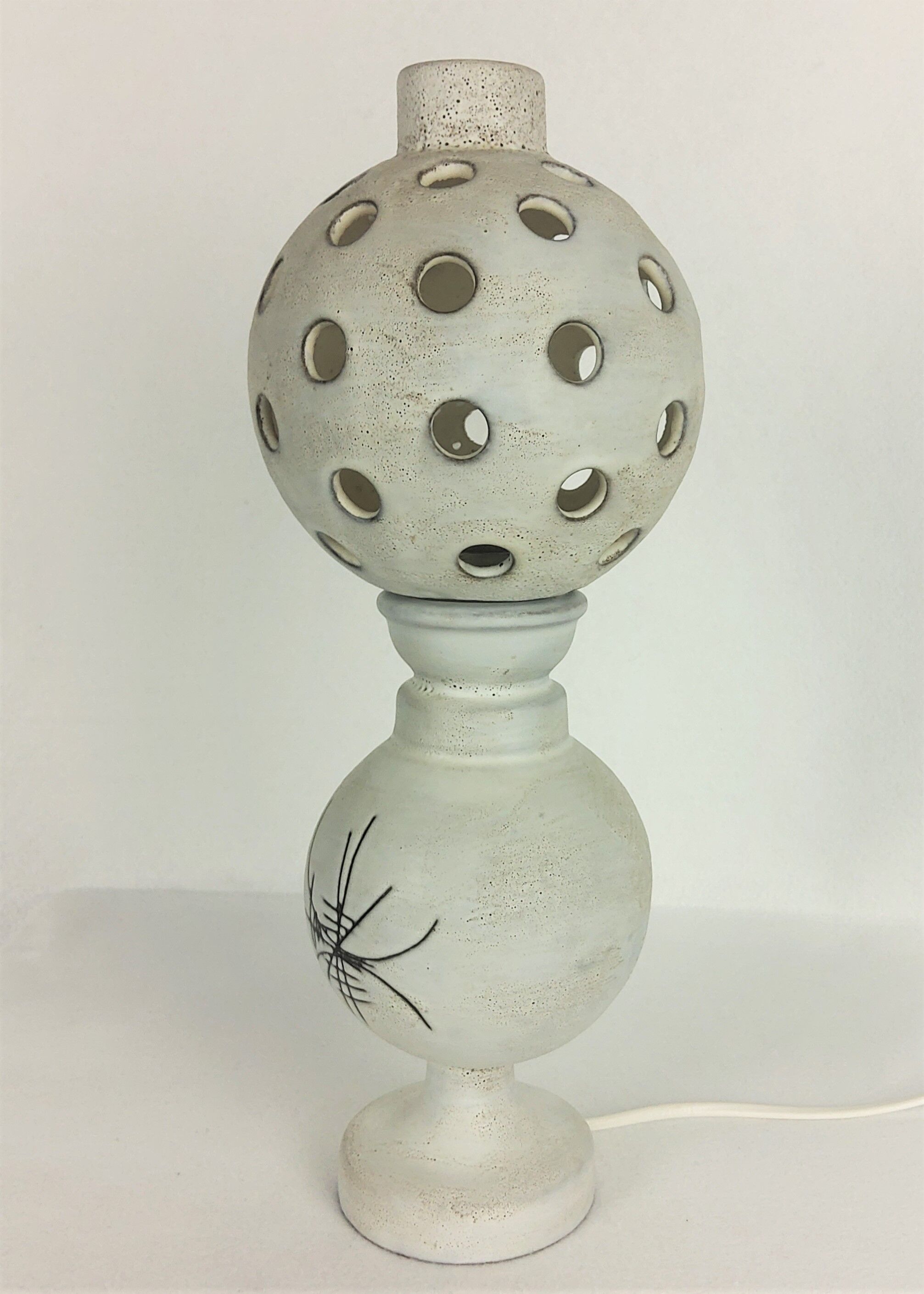 Henri Cimal Vallauris ceramic lamp, 1960