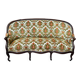 Louis-Philippe style bench from the 19th century, made of solid mahogany.
