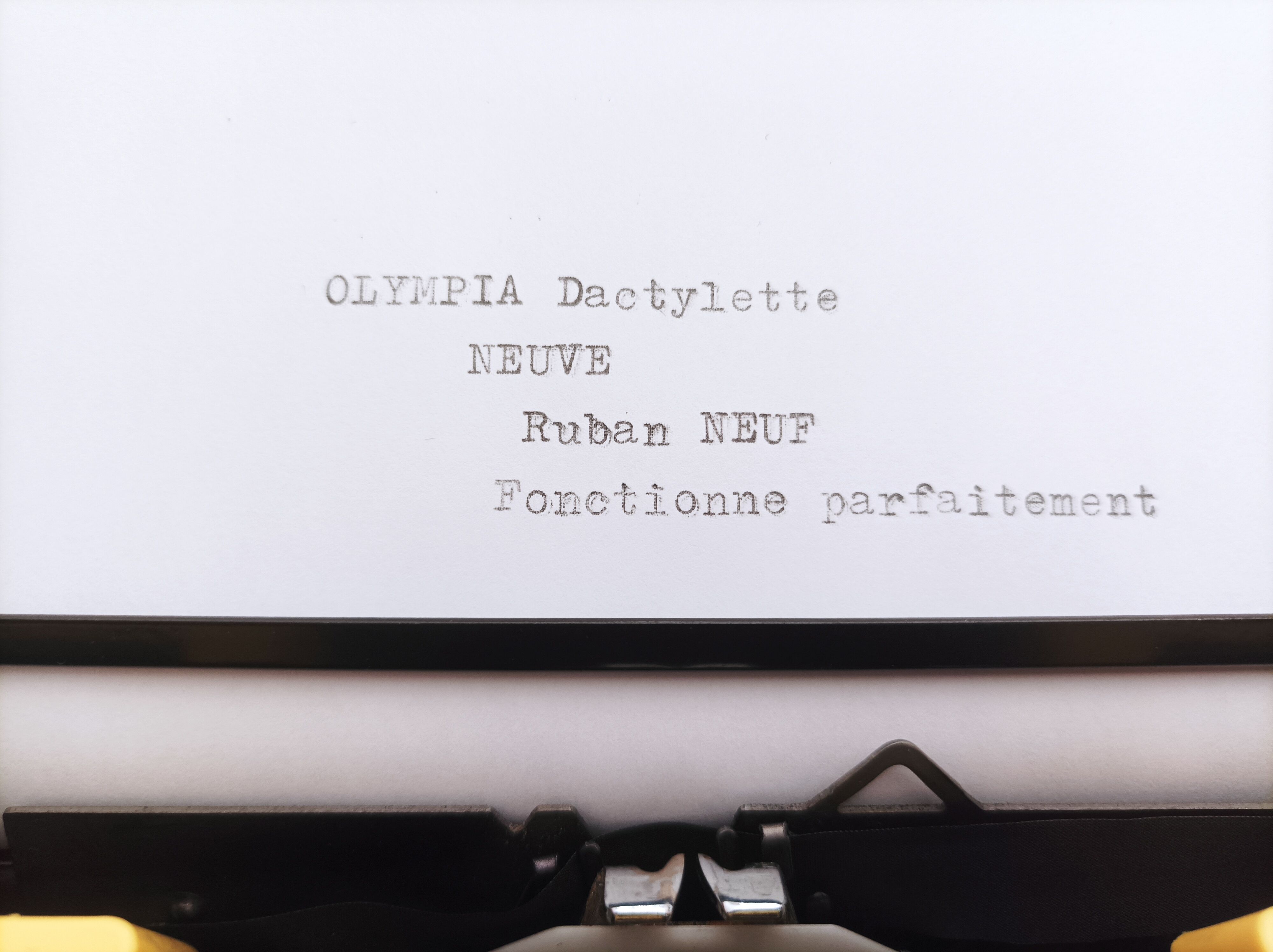 Olympia Straw Yellow Typewriter