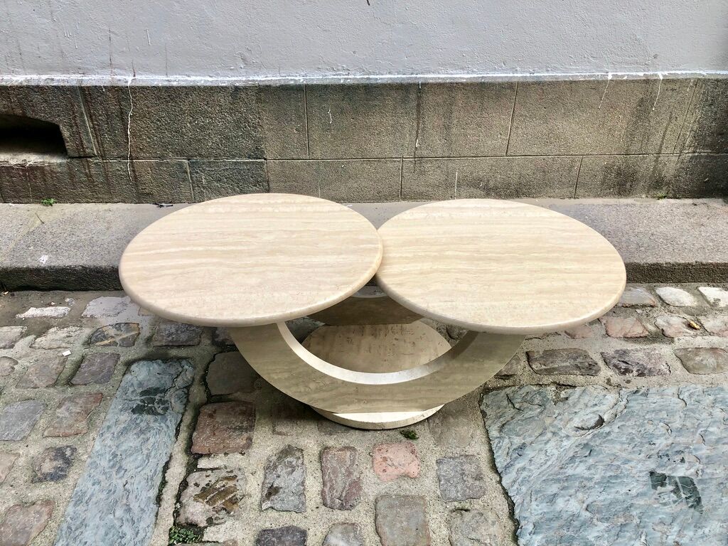Italian travertine coffee table